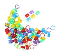 GREENADSCAPE 100pcs Colorful Numbered Bird Identification Leg Bands Pigeon Foot Rings for Easy Tracking and Marking Clip Design for Chickens Ducks and Gamefowl