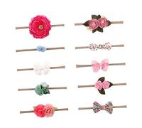 GREENADSCAPE 10pcs Assorted Color Boys and Girls Headbands Set Beautiful Headdresses for Boy Girl for Photoshoots Birthday Parties and Showers Easy to Wear and Store and Safe