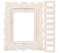 GREENADSCAPE 10pcs Mini Resin Photo Frames Vintage Decorative Display for Diy Crafts and Miniature House Decor for Creating Warm Atmosphere and Detailing Your Space