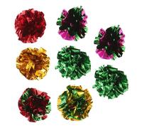GREENADSCAPE 10pcs Shiny Cat Crinkle Balls Fun Squeaky Balls for Indoor Cats Lightweight Engaging for Chasing Pouncing and Strengthening Pet Bonds Random Colors Random Color