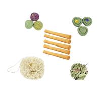 GREENADSCAPE 13pcs Rabbit Molar Toys Soft Chewing Toys for Hamster Guinea Pig Boredom Breaker