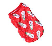 GREENADSCAPE 1pc Christmas Dog Vest Xmas Theme Pet Costume for Dogs Cute Polyester Outfit Festive Patterns for Holiday Parties and Photos Warm and Comfortable Design