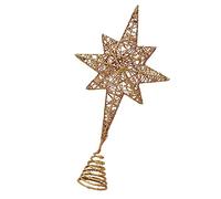 GREENADSCAPE 1pc Christmas Tree Topper Star Decor Christmas Tree Star for Decoration Festival Treetop Gold Color