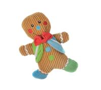 GREENADSCAPE 1pc Plush Dog Chew Toy Bite Resistant Gingerbread Man Squeaky Toy for Christmas Pet Teething Plush for Dogs Random Design