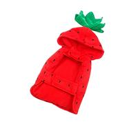 GREENADSCAPE 1pc Strawberry Shaped Pet Costume for Dogs Cats Adorable Halloween Party Outfit for Breeds Like Chihuahuas Photography Prop for Festive Celebrations