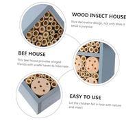 GREENADSCAPE 1Pc Wooden Bee House Outdoor Garden Decoration Insect Nest for Bees and Butterflies Safe Smooth Design Hanging Room Adornment for Your Garden