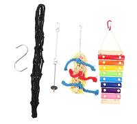 GREENADSCAPE 1set Chicken Cage Plaything for and Hens Foraging Toy Includes Foraging Net Veggie Fork and Knock Toy for Coop Enrichment and Fun