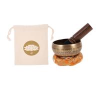 GREENADSCAPE 1set Decorative Copper Singing Bowl Hand-hammered Meditation Bowl for Mindfulness Yoga and Home Decor Includes Cushion Mallet and Protective Bag for Clarity and Peace of Mind