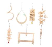 GREENADSCAPE 1set Parrot Swing Bird Entertainment Toy Chewing Toy for Parrots Parakeets Cockatiels Bird Cage Accessories for Physical Activity and Engagement