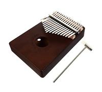 GREENADSCAPE 1set Portable Kalimba Thumb Piano Key Beginner Instrument and Lightweight for Home Use and Easy Melodies Coffee Color