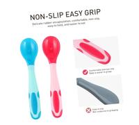 GREENADSCAPE 2 Pack Baby Training Spoon Fork Changing Boys and Girls Eating Utensils Safe Pp and TPE for Toddlers