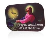 GREENADSCAPE 2024 Home Decoration Christian Clock Word Clock Jesus Would You Look at The Time Clock Christ Clock Jesus Wall Clock Religious Prayer Clock Funny Clock Islamic Wall Clock Copper