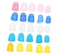 GREENADSCAPE 25pcs Fingertip Protection Covers Caps Cut Resistant for Guitar Players Silicone Guitar Finger Guards
