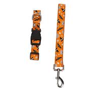 GREENADSCAPE 2pcs Adjustable Nylon Pet Collar for Halloween Festival Comfortable and Puppy Necklace Leash for Dogs and Cats Stylish and Chic Design