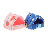 GREENADSCAPE 2pcs Cotton Hamster Nests Mini Sleeping Beds for Small Pets Cozy Hamster Cages Soft Cotton Material for Guinea Pigs and Other Small Animals