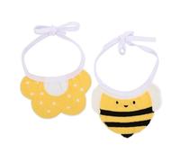 GREENADSCAPE 2pcs Cute Bee and Scarf for Dogs and Cats Adorable Bandana Bibs for Pet Accessories for Parties and Daily Wear and Breathable Material