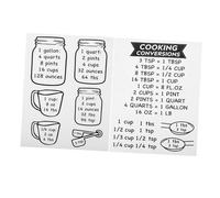 GREENADSCAPE 2pcs Kitchen Conversion Chart Baking Measurement Guide Ounces to Cups Grams Cooking Supplies Measurement Sticker Kitchen Utility Tools