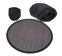 GREENADSCAPE 2pcs Portable Folding Hand Fans Round Foldable Dance Fans for Summer Lightweight Handheld for Weddings Festivals and Outdoor Use Black