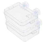 GREENADSCAPE 2pcs Transparent Reptile Food Dish Cup Anti-escape Lizard Feeding Bowls for Bearded Dragons Snakes and Geckos and Easy to Clean Reptile Water Bowl