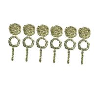 GREENADSCAPE 2sets Pet Molar Snack Toys Grass Rings for Guinea Pig Chinchilla Hamster Gerbil 9pcs*2