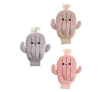 GREENADSCAPE 3Pcs Boys and Girls Cartoon Bathing Gloves Assorted Colors Soft Shower Towels Back Rubbing Towel Thickened Scrubbing Glove for Babies for Bath Time Random Color