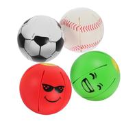GREENADSCAPE 4pcs Dog Soft Toy Interactive Bouncy Balls for Dogs Flying Saucer Ball Shape Pet Training Bite Resistant Small Toys