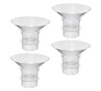 GREENADSCAPE 4pcs Flexible Silicone Flange Inserts for Breast Pump Washable Compatible Electric Pumps Safe Comfortable Breastfeeding Accessories Convenient Parts for Nursing
