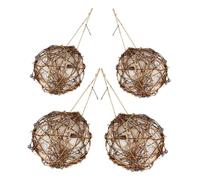 GREENADSCAPE 4pcs Hummingbird Nesting Material Kit with Natural Nesting Holders Pre Filled for Wild Birds Indoor Outdoor Garden Balcony Support for Birdwatchers and Nature Enthusiasts