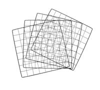 GREENADSCAPE 4pcs Sturdy Pet Cage Fence Panels Iron Mesh Isolation Fencing for Cats Dogs Easy to Install Black