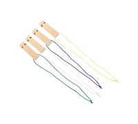 GREENADSCAPE 4pcs Wooden Train Whistle for Creative Musical Instrument with Long Toot Sound Party Noisemaker and Educational Gift to Develop Imagination and Whistling Skills Random Color