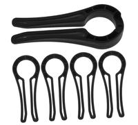 GREENADSCAPE 5pcs Gas Stove Knob Locks Safety Protective Lock for Childproofing Ovens and Stoves Heat Resistant and Easy to Clean Black