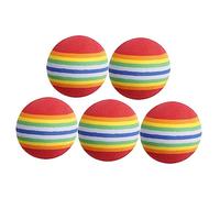 GREENADSCAPE 5pcs Rainbow Cat Training Elastic Foam Pet for Indoor Kitten Toys for Chasing and Exercising Cats