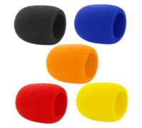 GREENADSCAPE 5pcs Wireless Mic Windscreen Covers Handheld Mic Windscreen for Stage Microphone Sponge Cover