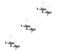GREENADSCAPE 6 Sets Aquarium Decoration Large Floating Shark Toy Fish Tank Castle Decor Aquarium Floating Shark Decoration