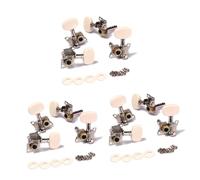GREENADSCAPE 6pairs Tuning Pegs Machine Heads for Ukulele String Classical Guitar Durable Easy to Tune Engraved Design for Accurate Tuning for Musicians Practice Sessions