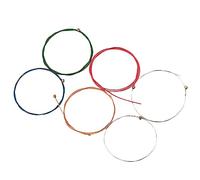 GREENADSCAPE 6pcs Acoustic Guitar Strings Replacement for Folk Guitars Steel Material for Enhanced Sound Clarity and Comfort