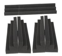 GREENADSCAPE 6pcs Bass Trap Acoustic Panels Sound Insulation Wedge Blocks for Gym and Home Studio Low-frequency Sound Absorption Easy Installation High-density Fire-resistant Material Black