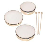 GREENADSCAPE 6pcs Boys and Girls Hand Drum Set Frame Percussion Instruments for Music Education and Fun for Play and Birthday