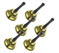 GREENADSCAPE 6pcs Music Bell Tea Dinner Bell Hand Bells for Seniors Bedside Classroom Bell Church Bell Hotel Dish Bell Reception Bell Hand Held Bell Manual Restaurant Bell Musical Metal Golden