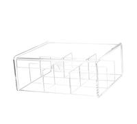 GREENADSCAPE 9 Grid Tea Storage Box Sanitary Lid Acrylic Tea Bag Container Food Storage Container