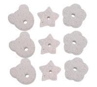GREENADSCAPE 9 Pcs Irregular Pet Mineral Stone Chew with Hole for Hamster Rabbit Parrot Natural Calcium Enriched Teeth Grinding Stones Bright Color Creative Shapes for Small Animal Nutrition