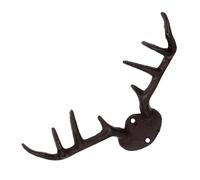 GREENADSCAPE Antler Decorative Hanger Vintage Rustic Iron Wall Hook for Coats Towels Keys Easy Installation Pre-drilled Unique Home Decor for Any Room