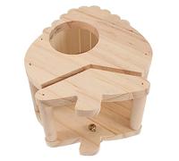 GREENADSCAPE Bunny Feeder Wooden Rack Storage Holder for Small Animals Rabbit Feeder Bite-resistant Easy Install
