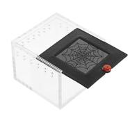 GREENADSCAPE Clear Viewing Acrylic Reptile Feeding Box Ventilated Small Breeding Holder for Snakes Tarantulas Geckos and Other Small Pets Terrarium Case for Pet Keeping