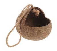 GREENADSCAPE Coconut Shell Bird Nest Hut Natural Hanging Nest for Parrots Budgies Finches Durable Safe Bird House for Cage Decor Resting Space