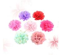 GREENADSCAPE Dog Grooming Accessories 8 Pack Chiffon Flower Hairpin Pet Dot Hairpin Quality Alloy Clips Adorable for All Dogs