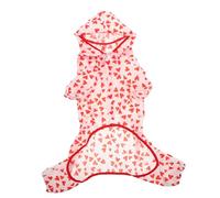GREENADSCAPE Family-friendly Pet Raincoat Hooded Dog Poncho Easy to Wear Remove Keeps Your Dog Dry