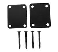 GREENADSCAPE Guitar Neck Plate Set Metal Guitar Neck Shim Black for Electric Bass Guitar Easy to Install Present for Guitar Lovers