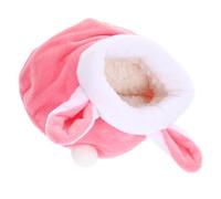 GREENADSCAPE Hamster Nest Animal Rat Cave House Sloth Hamster Hide Gerbils Sleeping Bed Snuggle Bunk Beds Small Bird Chinchillas Warm Nest Hamster Winter Bed Chinchilla Bed Hay Pink Cotton