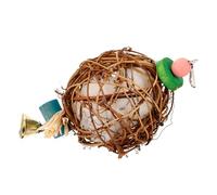GREENADSCAPE Hanging Bird Chew Toy Rattan and Fun Birdcage Ornament for Parrots and Birds Chewing Toy for Emotional and Physical Activity